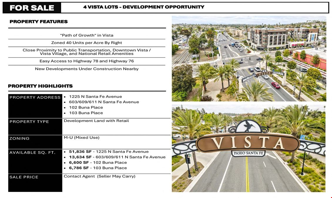 +/- 51,836 SF Development Land