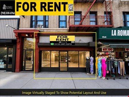 Retail space for Rent at 152 Dyckman St in New York