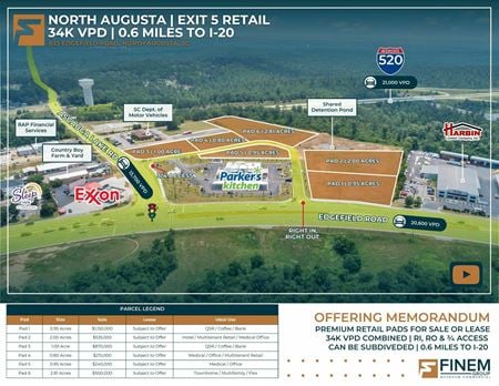 VacantLand space for Rent at 893 Edgefield Road in North Augusta