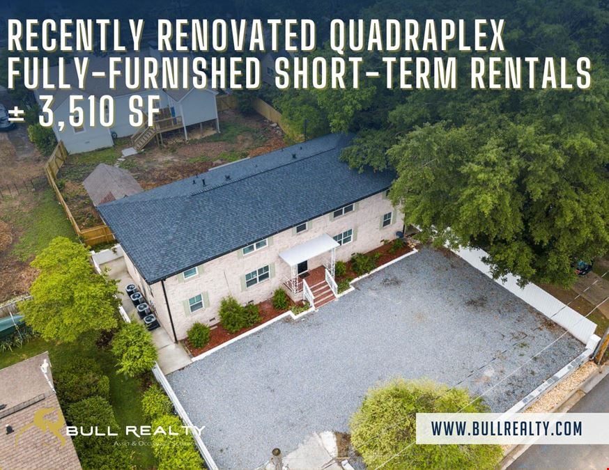 Recently Renovated Quadraplex | Fully-Furnished Short-Term Rentals | ± 3,510 SF