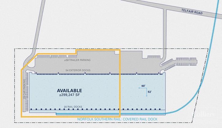 Rail-Served Warehouse Space Near the Port