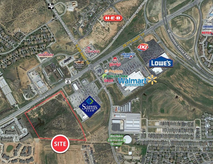 Walmart Excess Land 5749 Sherwood Way, San Angelo, TX VacantLand Building