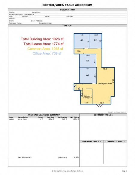 Office space for Rent at 1800 Ryan Street, Suite 102 in Lake Charles