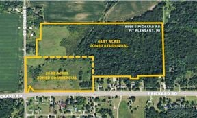 65.79-Acre Commercial & Residential Development Land | Mt. Pleasant, MI