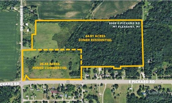 65.79-Acre Commercial & Residential Development Land | Mt. Pleasant, MI