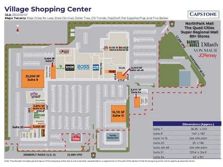 Retail space for Rent at 902 W Kimberly Rd, 19A in Davenport