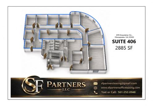 2885 SF Suite 406 Professional Office Space