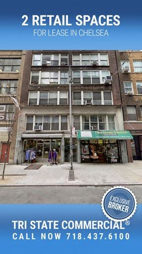 1,500 - 1,800 SF | 145-147 W 27th St | 2 Retail Spaces for Lease - New York