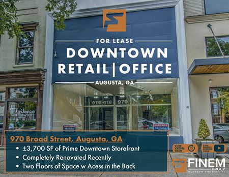 Retail space for Rent at 970 Broad Street in Augusta
