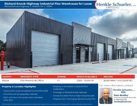 Richard Knock Highway Industrial Flex Warehouse for Lease - Walton