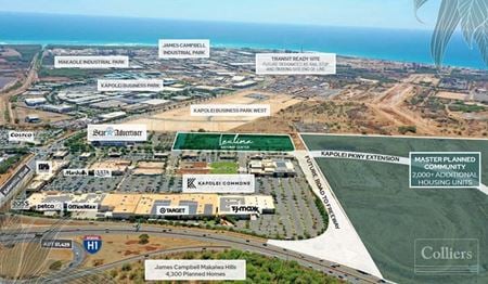 Photo of commercial space at Corner of Kapolei Parkway and future road to freeway (across Kapolei Commons) in Kapolei