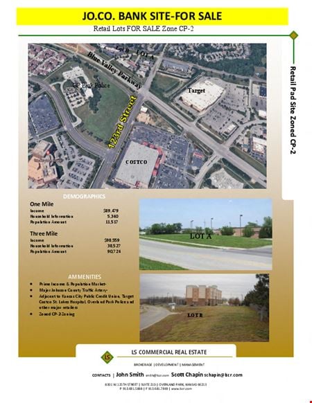 VacantLand space for Sale at 123RD & Blue Valley Parkway in Overland Park