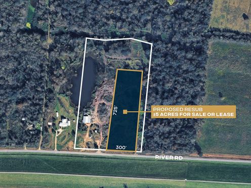 5 Acre Cleared Land Tract with 300 ft of Frontage along River Road