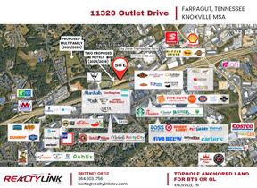 Retail/Restaurant Land Available Near Knoxville's Topgolf!