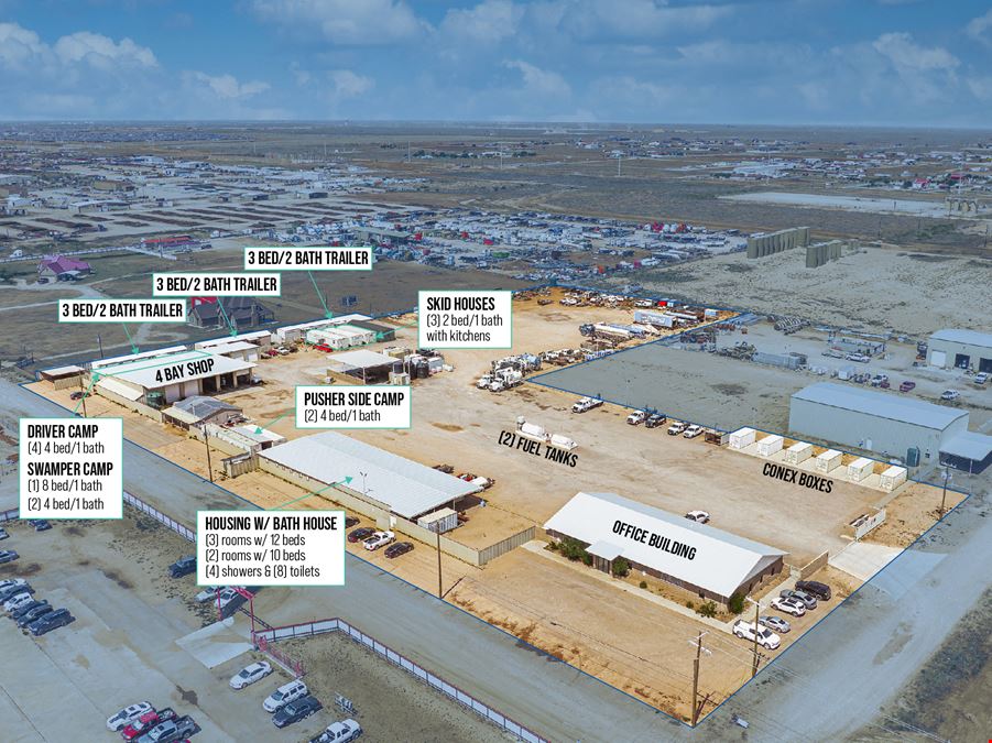 100+ Bed Man Camp & Office/Shop/Wash-Bay