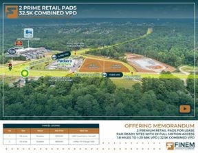 2 Pad Sites | Anchored by Food Lion | 2X Full Motion