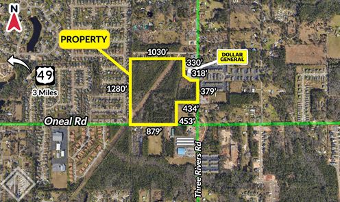 31.23 ACRES | NWC OF O'NEAL RD & THREE RIVERS RD