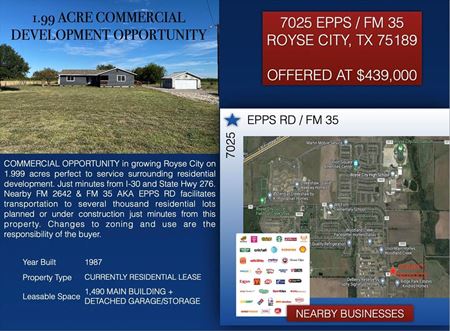 Photo of commercial space at Epps Rd in Royse City
