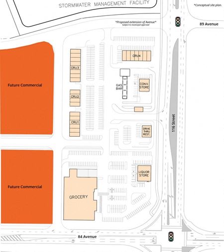 Photo of commercial space at 84 Avenue & 116 Street in Grande Prairie 
