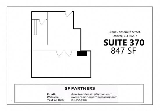 847 SF Suite 370 Professional & Medical Office Space
