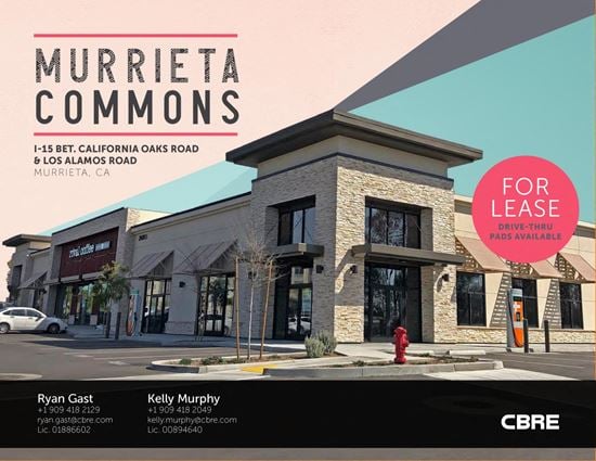 Murrieta Commons-Drive Thru Pads Available