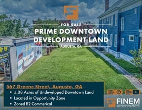 Prime Greene Street Downtown Augusta Development Site