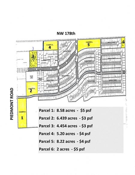 VacantLand space for Sale at NW 178th and Piedmont Road in Piedmont