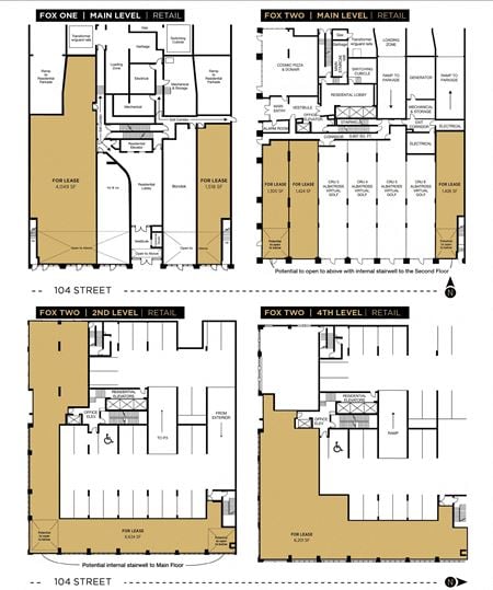 Retail space for Rent at 10226 - 104 Street & 10410 - 102 Avenue in Edmonton