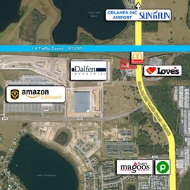 2.4 Acre Commercial Development Hotel/ Restaurant Site just off I-4