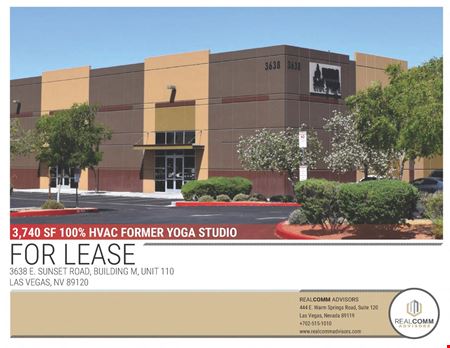 Photo of commercial space at 3638 East Sunset Road in Las Vegas
