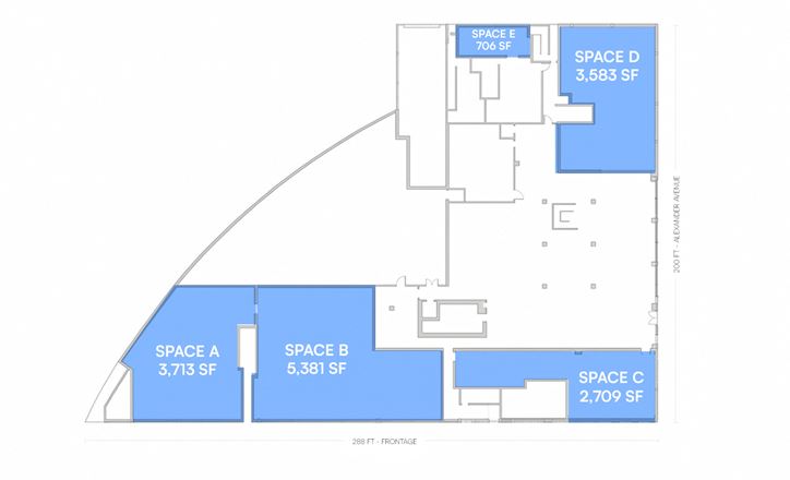 700 - 9,094 SF | 40 Bruckner Boulevard | Bruckner House Retail Spaces for Lease
