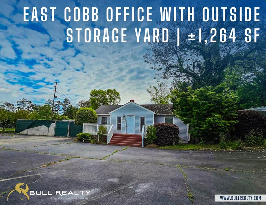 East Cobb Office/Retail with Outside Storage Yard | ±1,264 SF