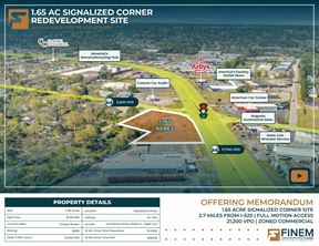 ±1.65 Acre Signalized Corner