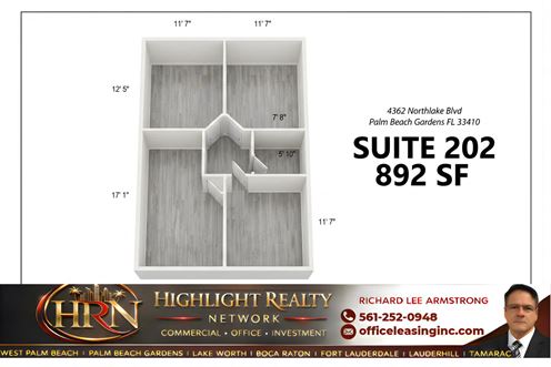892 SF Suite 202 PROFESSIONAL & MEDICAL OFFICE SPACE FOR LEASE