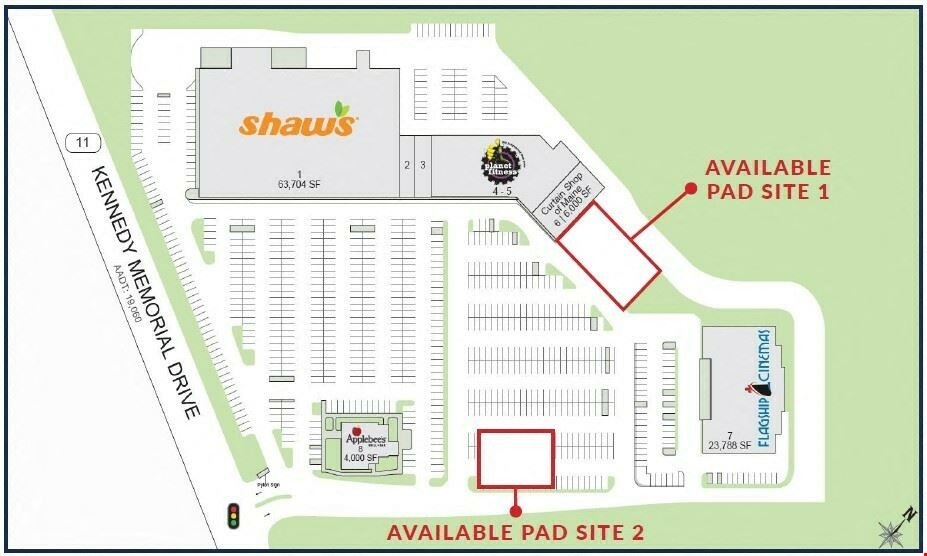 Pad Sites at Shaw's Plaza