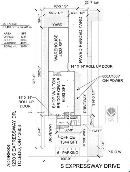 Industrial space for Rent at 1230 S Expressway in Toledo