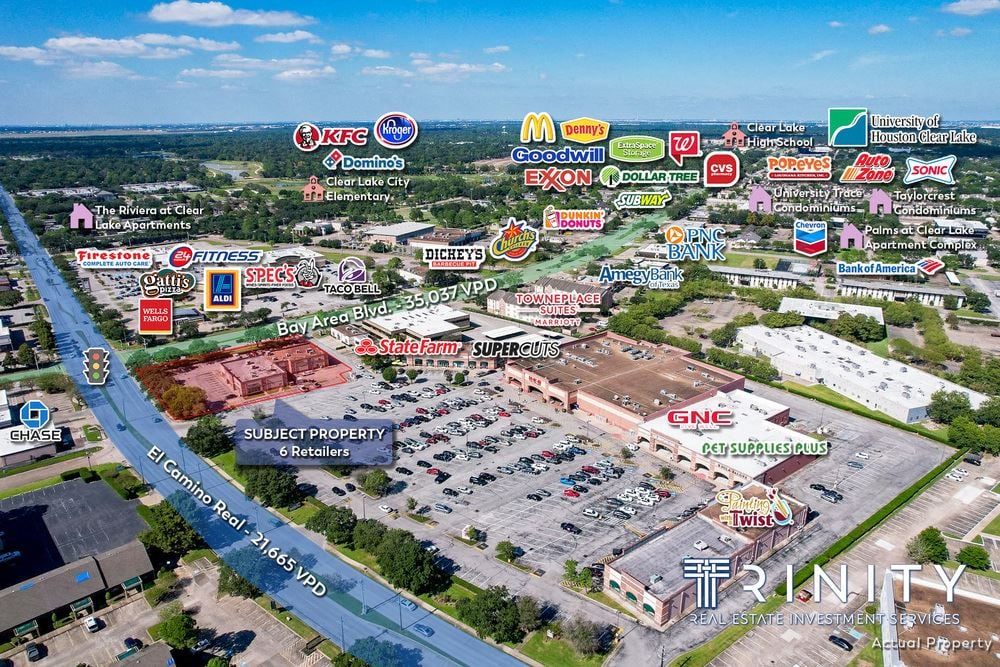 Houston Hard Corner Retail Strip - 100% Occupied - 56,000+ VPD