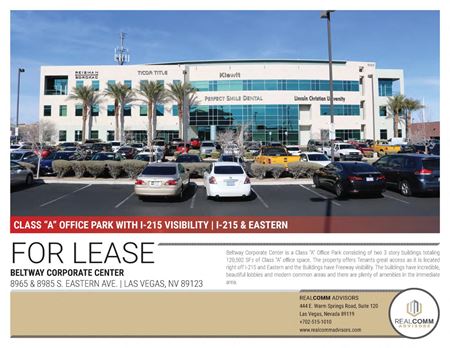 Office space for Rent at 8965 South Eastern Avenue in Las Vegas