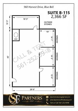 2366 SF Suite B115 Professional and Medical Office Space