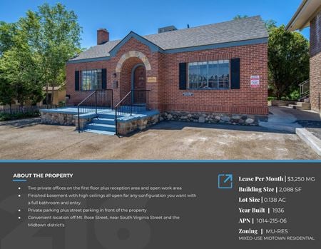 Office space for Rent at 216 Mount Rose St in Reno