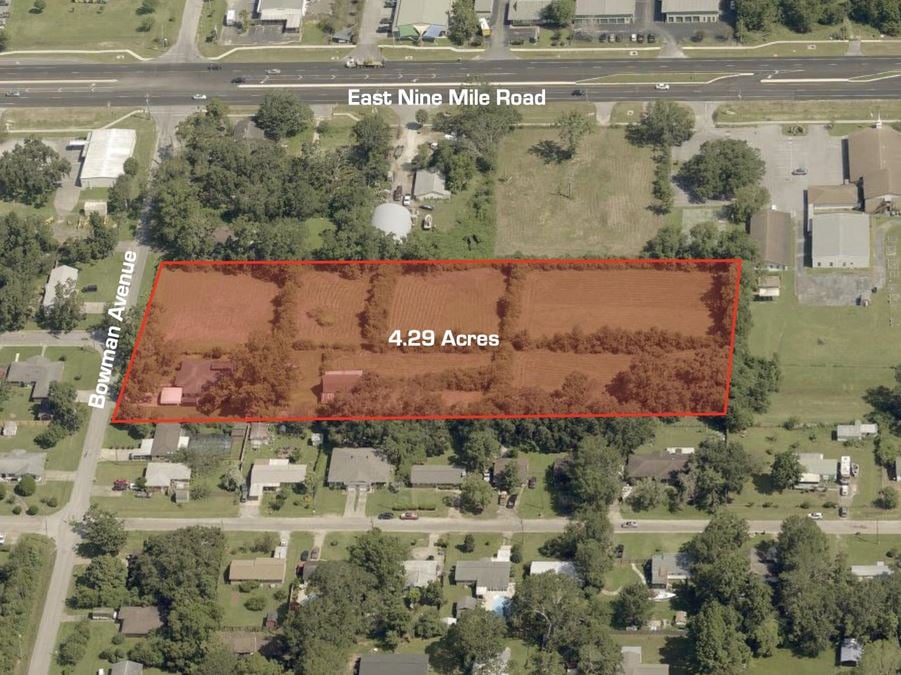 4.29 acres 100 yards from E Nine Mile Road
