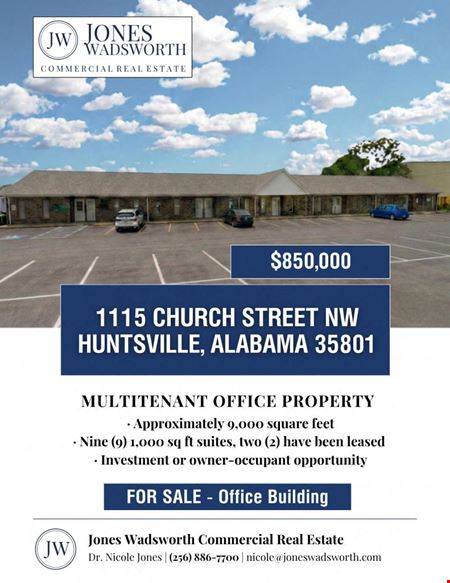 Office space for Sale at 1115 Church Street NW in Huntsville