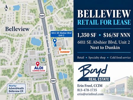 Retail space for Rent at 6011 Southeast Abshier Boulevard in Belleview