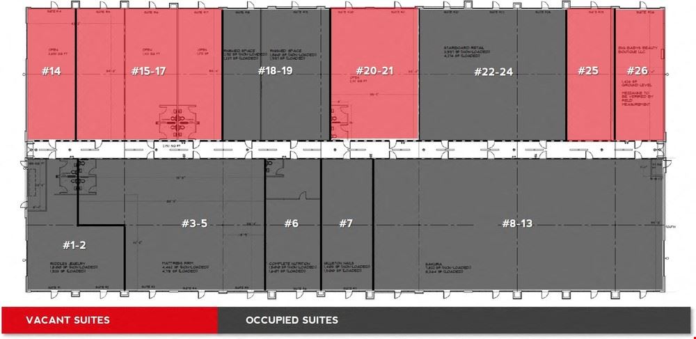 1,320 - 3,305 SF of Office or Retail Space