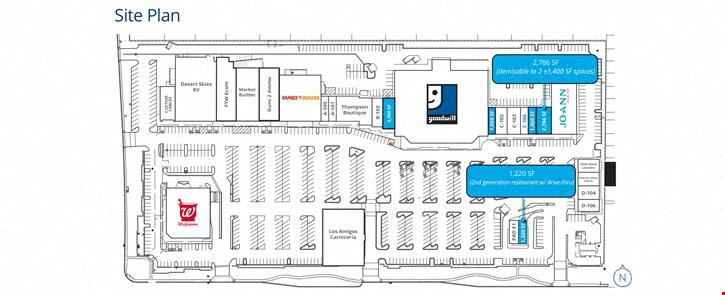 Retail Shops and Anchor Space for Lease in Mesa