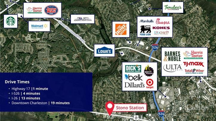 ±1,200-3,621 SF Fully Renovated Flex Spaces Available at Stono Station