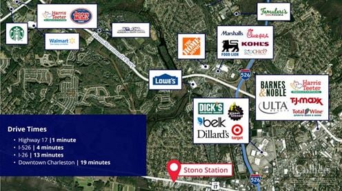 ±1,249-3,704 SF Fully Renovated Flex Spaces Available at Stono Station