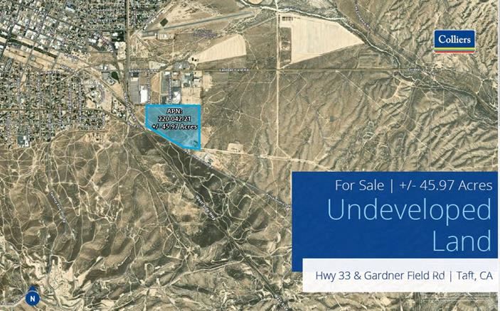 45.97 Acres Undeveloped Land - Gardner Field Rd & Hwy 33, Taft
