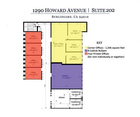Office space for Rent at 1290 Howard Ave in Burlingame