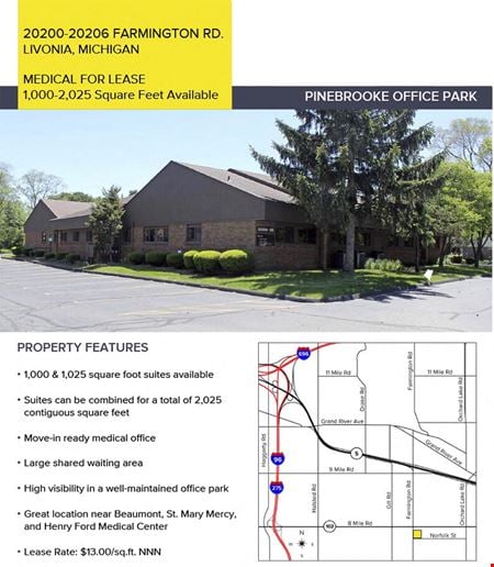 Commercial space for Rent at 20206 Farmington Road Livonia MI 48152 in Livonia